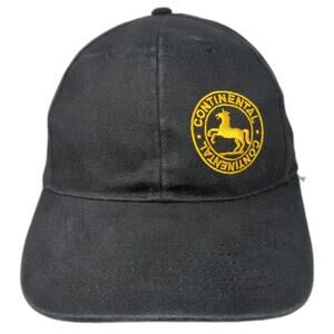 Hitwear Baseball Cap Black One Size Continental Tire Horse Logo Strapback hat